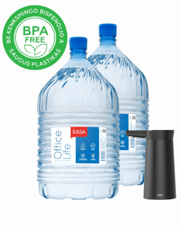 Rinkinys "Rasa Officelife" 19 l (negazuotas stalo vanduo 2vnt. + elektrinė pompa)